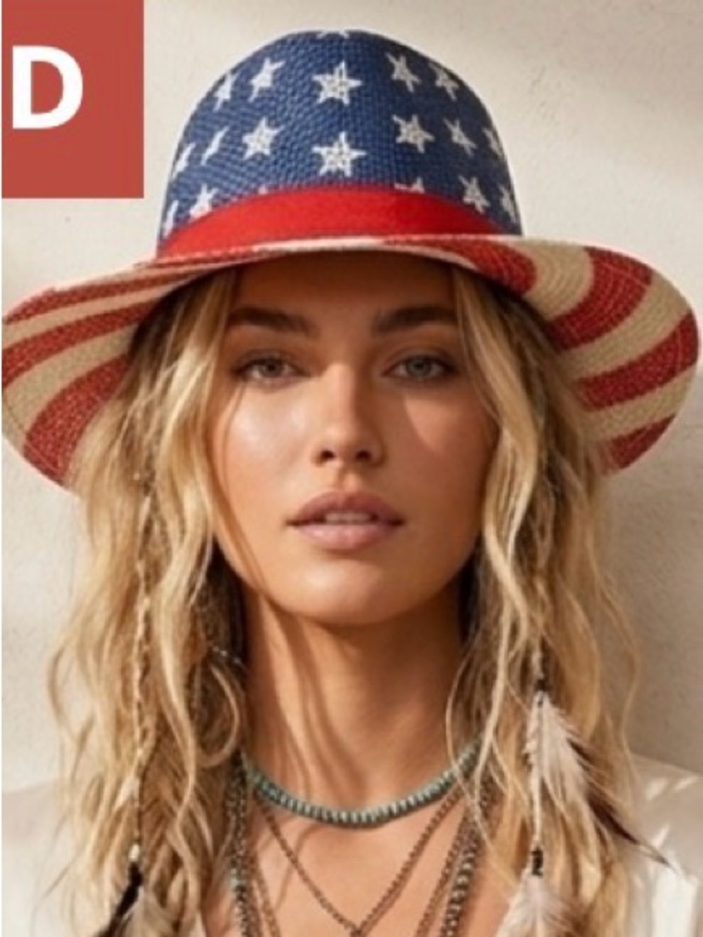 New American Flag Fedora Patriotic Straw Hat USA Independence Day Burlap Unisex